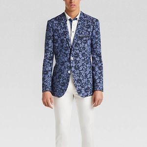 paisley and gray white floral jacket